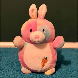 10” Squishmallows Hug Mees Rainbow Tie Dye Plush Easter Spring Bunny Rabbit EUC*